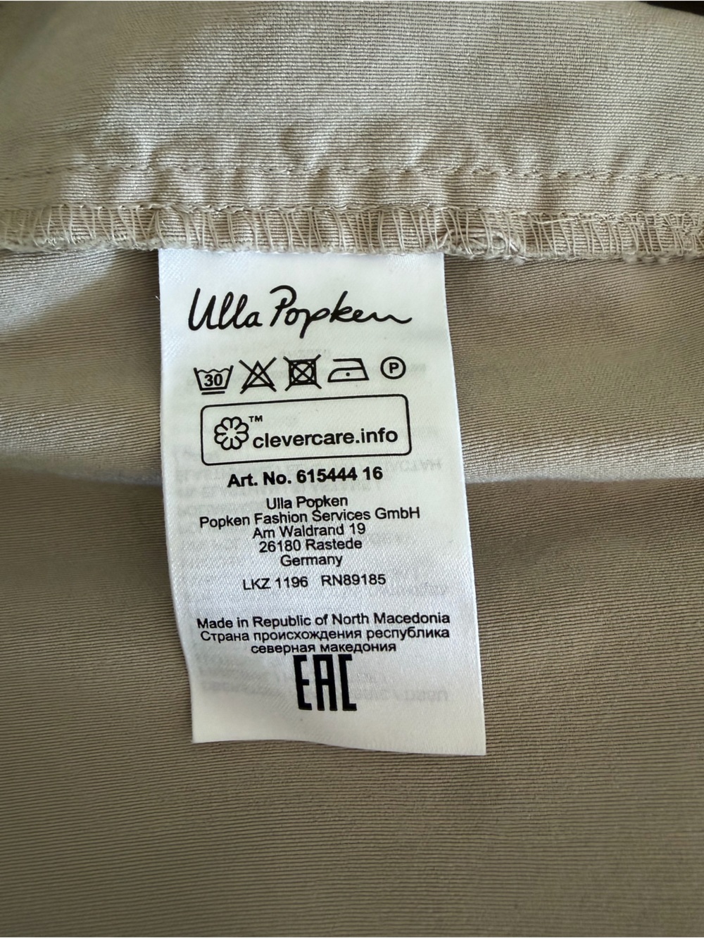 Ulla Popken Tan Stretch Pants Size 30 - Picture 5 of 6